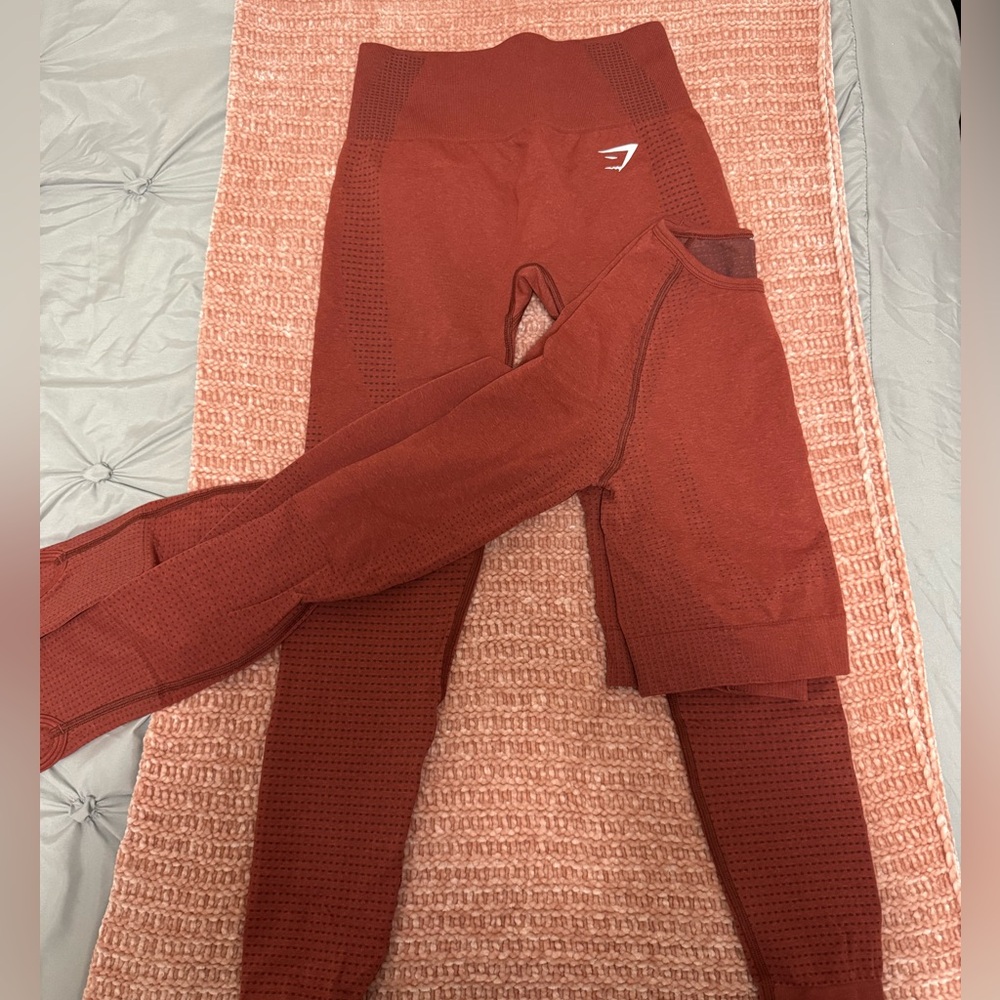 Gymshark vital seamless 2.0 leggings and long sleeve crop top